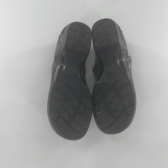 Born BOC Peggy Clogs Womens 10 Patent Leather Cheetah Leopard Chunky  Platform - Picture 11 of 16